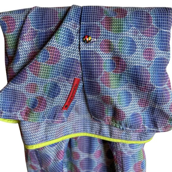 Visconti Black Multi Colored Bubble Mens Button Down Collared Dress Shirt Small - Picture 5 of 7